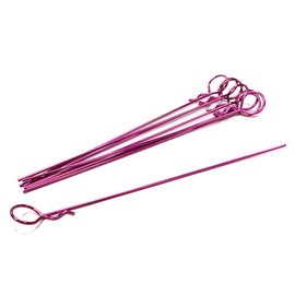 Integy C26260PURPLE  Anodized PURPLE Bent-Up Body Clips (8) For 1/10 RC Cars & Trucks