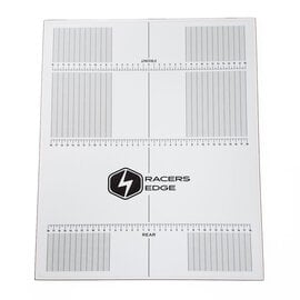 Racers Edge RCEPRO2700  Pit Set Up Board for 1/10, 1/8 Buggy & On Road Car, 400x480mm, Extra Lighweight with Plastic Decal