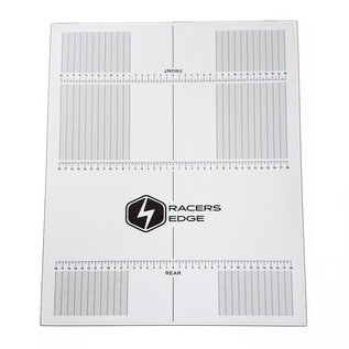 Racers Edge RCEPRO2700  Pit Set Up Board for 1/10, 1/8 Buggy & On Road Car, 400x480mm, Extra Lighweight with Plastic Decal