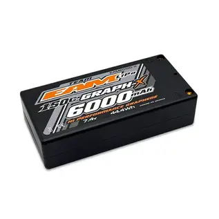 Team EA Motorsports EAM60150-2S  2S 7.2v 6000mAh 150C  Graph-X Li-Po Shorty Battery w/ 5mm Bullets