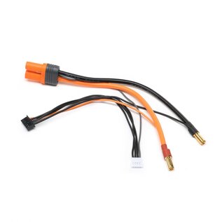 Spektrum SPMXCA515  Adapter: IC5 Battery / 5mm Male Bullets with 6" wire: 2S/4S Smart Race Batteries