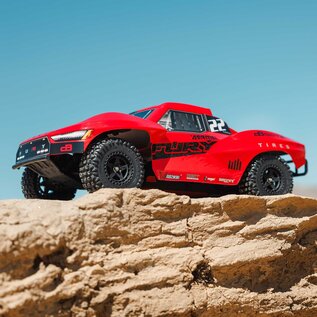 Arrma ARA3221ST1  Red 1/10 FURY MEGA 550 2WD Short Course Truck RTR with Battery & Charger