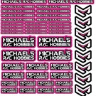 MRC Hobbies Products MRC8511Magenta  MRC 8.5x11 Sticker Sheet - Magenta