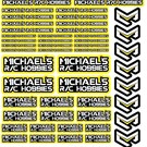 MRC Hobbies Products MRC8511Yellow MRC 8.5x11 Sticker Sheet - Yellow