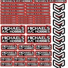 MRC Hobbies Products MRC8511-Red 8.5x11 Sticker Sheet - Red