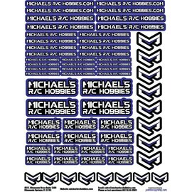 MRC Hobbies Products MRC8511Blue  MRC 8.5x11 Sticker Sheet - Blue