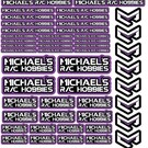 MRC Hobbies Products MRC8511-Purple  8.5x11 Sticker Sheet - Purple