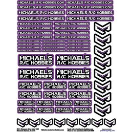MRC Hobbies Products MRC8511Purple  MRC 8.5x11 Sticker Sheet - Purple