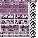 MRC Hobbies Products MRC8511-Pink  8.5x11 Sticker Sheet - Pink