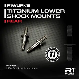 R1wurks R1-900116  Titanium Lower Shock Mounts, Rear for B7 / B84 Series