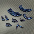 R1wurks R1-900051-2  Blue Titanium Upper Screw Set, Button Head for B7