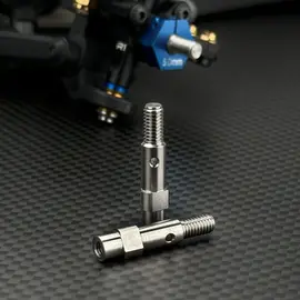 R1wurks R1-900125  Titanium Hex Adapter Axles, Front for B7