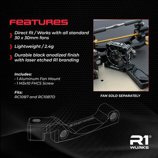 R1wurks R1-900124  Rear Fan Mount for 3-Gear Transmission for B7