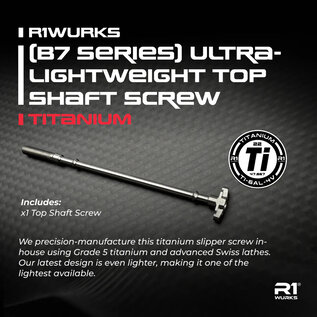 R1wurks R1-900142  Ultra-Lightweight Top Shaft Screw, Titanium for B7