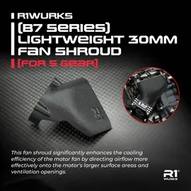 R1wurks R1-900165  Lightweight 30mm Fan Shroud, [For 5 Gear] for B7