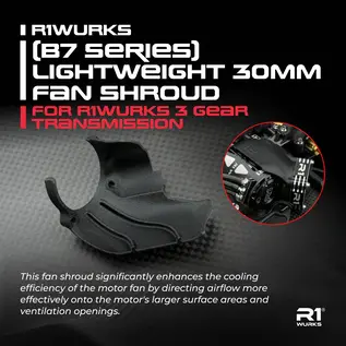 R1wurks R1-900166 Lightweight 30mm Fan Shroud, [For R1WURKS 3 Gear] for B7