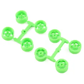 DS Racing DSC-MI-20W1-FG  DS Racing Kyosho Mini Z 11mm Wide Drift Rims (1/2/3/4 Offset) (Flu Green)
