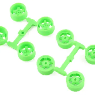 DS Racing DSC-MI-20W1-FG  DS Racing Kyosho Mini Z 11mm Wide Drift Rims (1/2/3/4 Offset) (Flu Green)