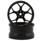 DS Racing DSC-DF-003  DS Racing Feathery Split Spoke Drift Rim (Black Hi Gloss) (2) (6mm Offset) w/12mm Hex