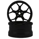 DS Racing DSC-DF-004  DS Racing Feathery Split Spoke Drift Wheels (Matte Black) (2) (6mm Offset) w/12mm Hex