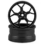 DS Racing DSC-DF-007  DS Racing Feathery Split Spoke Drift Wheels (Gunmetal) (2) (6mm Offset) w/12mm Hex