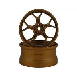 DS Racing DSC-DF-008  DS Racing Feathery Split Spoke Drift Wheels (Bronze) (2) (6mm Offset) w/12mm Hex