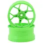 DS Racing DSC-DF-5Y2-6FG-HG  DS Racing Feathery Split Spoke Drift Wheels (Flu Green) (2) (6mm Offset) w/12mm Hex