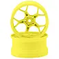 DS Racing DSC-DF-5Y2-6FY-HG  DS Racing Feathery Split Spoke Drift Wheels (Flu Yellow) (2) (6mm Offset) w/12mm Hex