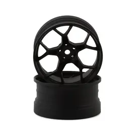 DS Racing DSC-DF-5Y2-8B-BM  DS Racing Feathery Split Spoke Drift Wheels (Matte Black) (2) (8mm Offset) w/12mm Hex