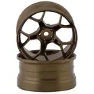 DS Racing DSC-DF-5Y2-8B-BZ  DS Racing Feathery Split Spoke Drift Wheels (Bronze) (2) (8mm Offset) w/12mm Hex