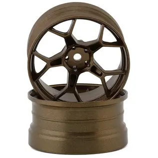 DS Racing DS-DF-5Y2-8B-BZ  DS Racing Feathery Split Spoke Drift Wheels (Bronze) (2) (8mm Offset) w/12mm Hex