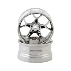 DS Racing DSC-DF-5Y2-8B-CR  DS Racing Feathery Split Spoke Drift Wheels (Chrome) (2) (8mm Offset) w/12mm Hex