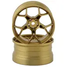 DS Racing DSC-DF-5Y2-8B-GD  DS Racing Feathery Split Spoke Drift Wheels (Gold) (2) (8mm Offset) w/12mm Hex