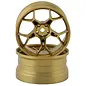 DS Racing DSC-DF-5Y2-8B-GD  DS Racing Feathery Split Spoke Drift Wheels (Gold) (2) (8mm Offset) w/12mm Hex