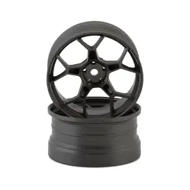 DS Racing DSC-DF-5Y2-8B-GM  DS Racing Feathery Split Spoke Drift Wheels (Gunmetal) (2) (8mm Offset) w/12mm Hex
