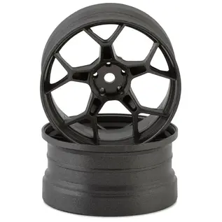 DS Racing DSC-DF-5Y2-8B-GM  DS Racing Feathery Split Spoke Drift Wheels (Gunmetal) (2) (8mm Offset) w/12mm Hex