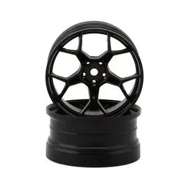 DS Racing DSC-DF-5Y2-8B-HG  DS Racing Feathery Split Spoke Drift Rim (Black Hi Gloss) (2) (8mm Offset) w/12mm Hex