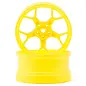 DS Racing DSC-DF-5Y2-8FY-HG  DS Racing Feathery Split Spoke Drift Wheels (Flu Yellow) (2) (8mm Offset) w/12mm Hex