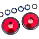 Traxxas TRA9461R  Red Aluminum Wheelie Bar Wheels Bandit Rustler Stampede 2WD  (2)