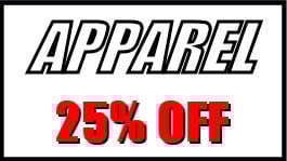 Apparel & Hat Clearance 25% Off Sale