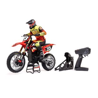 TLR / Team Losi LOS06000T1B  Red 1/4 Promoto-MX Motorcycle RTR, (FXR) + 2S Lipo & Charger
