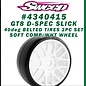 SWEEP SWP4340415P GT8 D40 deg Belted Slick Soft Pre-Glued Green Dot 2pc Tire Set