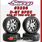 SWEEP SWP3236218P D36 D-SPEC Treaded Belted GT tire Black 12 Spoke 4pc set Pre-glued