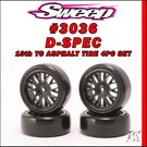 SWEEP SWP3036218P D36 D-SPEC Asphalt TC tire Black 12 Spoke 4pc set