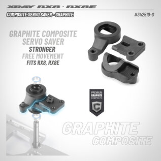 Xray XRA342510-G  Coposite Servo Saver - Graphite RX8