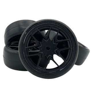 SWEEP SWP3036218P D36 D-SPEC Asphalt TC tire Black 12 Spoke 4pc set