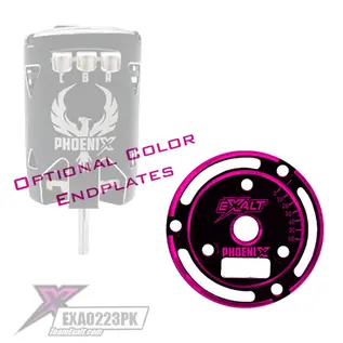 EXALT EXA0233PK  Exalt Black Phoenix Endplate w/ (Pink) Chamfered Edges