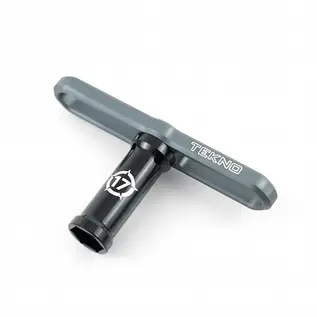 Tekno RC TKR1116B 17mm Wheel Wrench and Shock Cap Tool (long shank, aluminum)