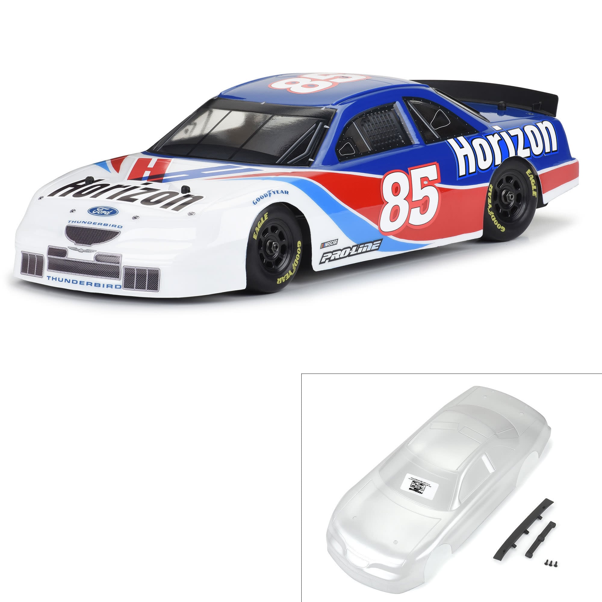 PRO370917 Pre-Cut 1990 Chevy Lumina Clear for Losi NASCAR Racecar