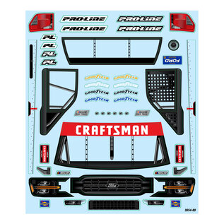 Proline Racing PRO365400 Pre-Cut 2024 Ford F-150 NASCAR Truck Series Clear Body